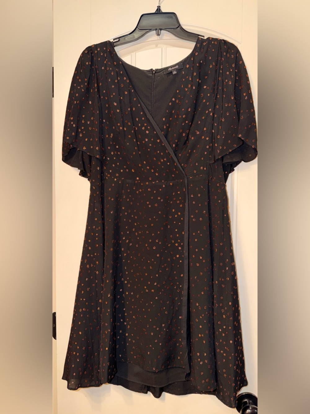 Madewell Cape-Sleeve Mini Dress size 14
